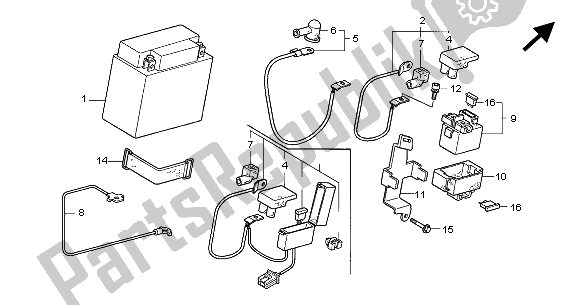 Tutte le parti per il Batteria del Honda CBF 600N 2005