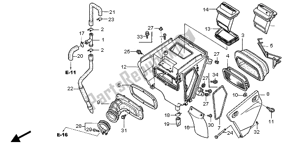 Todas las partes para Filtro De Aire de Honda XR 250R 1997