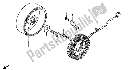 All parts for the Generator of the Honda CBR 600F 2006