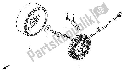 Alle onderdelen voor de Generator van de Honda CBR 600F 2006