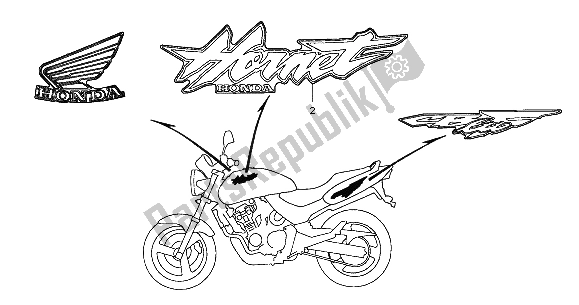 Tutte le parti per il Marchio del Honda CB 600F Hornet 2000
