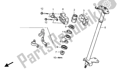 Tutte le parti per il Albero Dello Sterzo del Honda TRX 300 EX Sportrax 2006