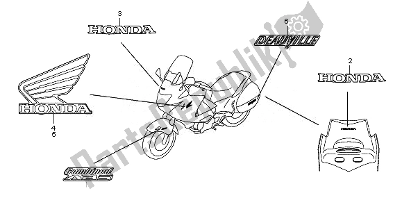 Alle onderdelen voor de Mark van de Honda NT 700V 2008