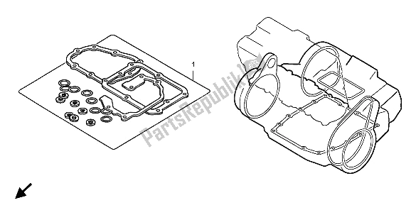 All parts for the Eop-2 Gasket Kit B of the Honda CBF 1000A 2009