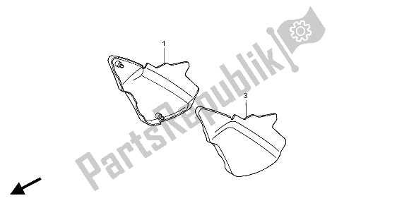All parts for the Side Cover of the Honda CBF 600S 2004