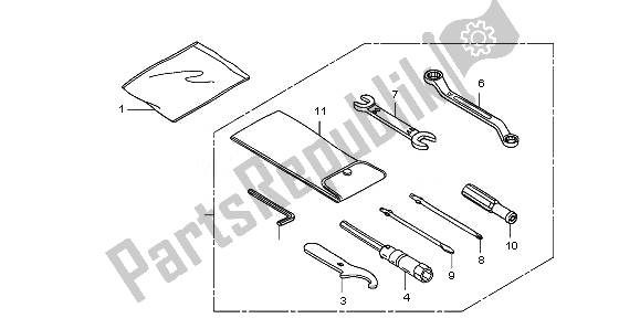 Tutte le parti per il Utensili del Honda FJS 400A 2010