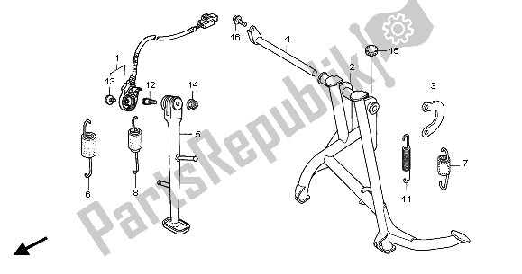 Wszystkie części do Stoisko Honda CBF 500A 2007