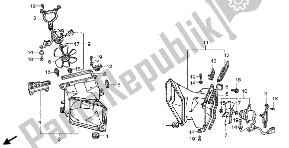 Todas las partes para Ventilador de Honda GL 1500A 1996