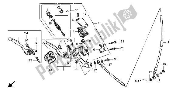 Todas las partes para Fr Cilindro Maestro De Frenos de Honda CRF 250R 2007