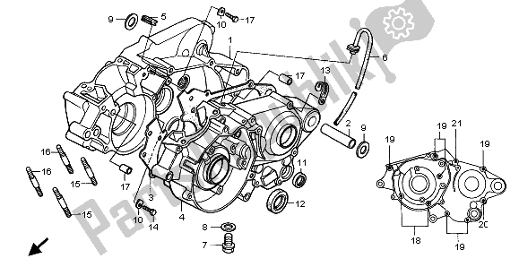 Todas as partes de Bloco Do Motor do Honda CR 80 RB LW 1999