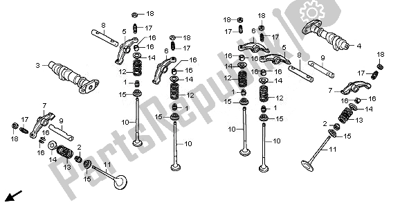 Tutte le parti per il Albero A Camme del Honda VT 750C 2008