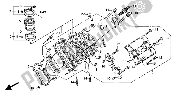 Tutte le parti per il Testata Sinistra del Honda ST 1300A 2004