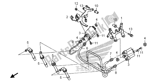 Tutte le parti per il Bobina Di Accensione del Honda CB 1000 RA 2013