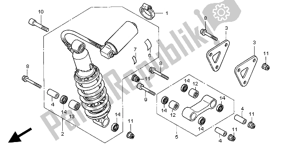 Toutes les pièces pour le Coussin Arrière du Honda CBR 900 RR 1998