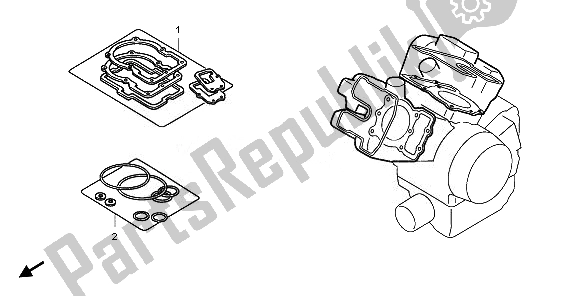 All parts for the Eop-1 Gasket Kit A of the Honda VT 750C2 2008