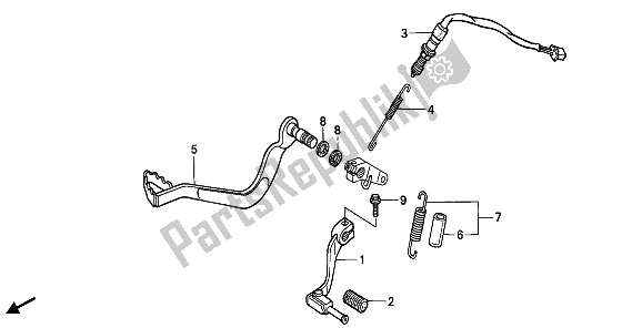 All parts for the Pedal of the Honda XRV 750 Africa Twin 1993