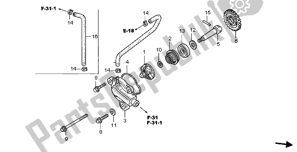 Toutes les pièces pour le Pompe à Eau du Honda CBR 125 RW 2009