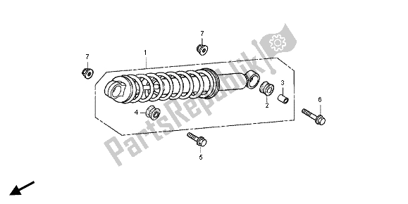 All parts for the Rear Cushion of the Honda CRF 70F 2012