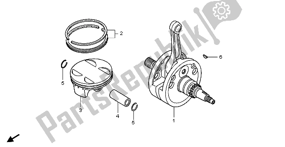 Tutte le parti per il Albero Motore E Pistone del Honda CRF 450R 2007