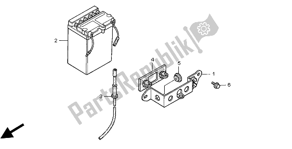 All parts for the Battery of the Honda CG 125 1998