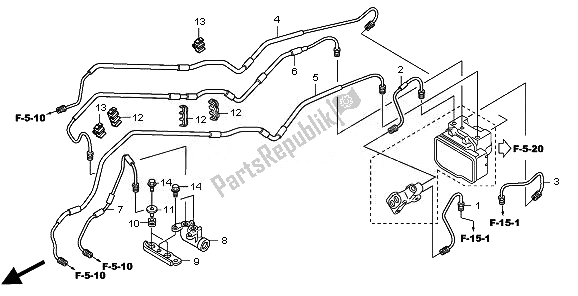 Todas las partes para Tubo De Freno de Honda CBR 250 RA 2011