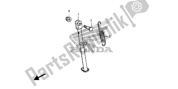 All parts for the Side Stand of the Honda CRF 125F SW 2014