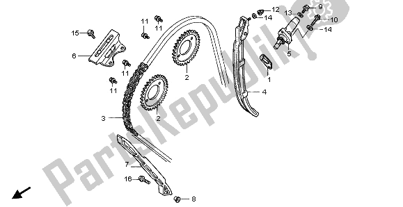 Tutte le parti per il Catena A Camme E Tenditore del Honda CBR 600F 1996