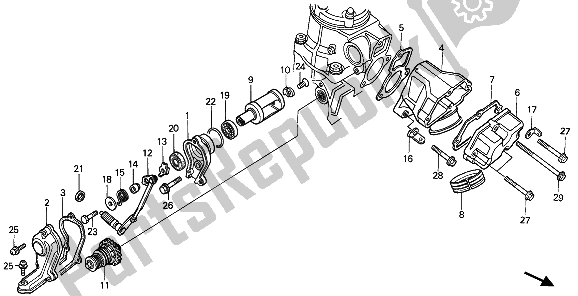 Todas las partes para Colector De Escape de Honda CR 125R 1987