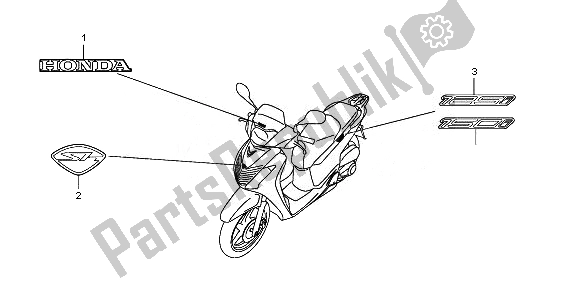 All parts for the Mark of the Honda SH 125 2010