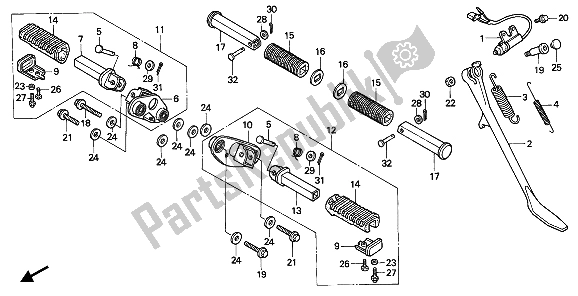 Tutte le parti per il Passo del Honda VT 600C 1990