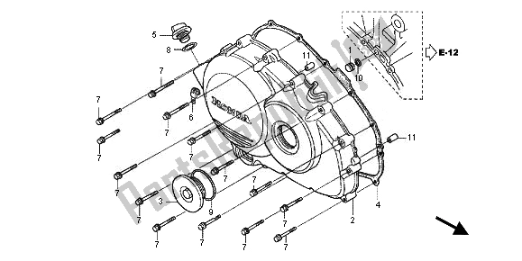 All parts for the Right Crankcase Cover of the Honda VFR 800X 2011