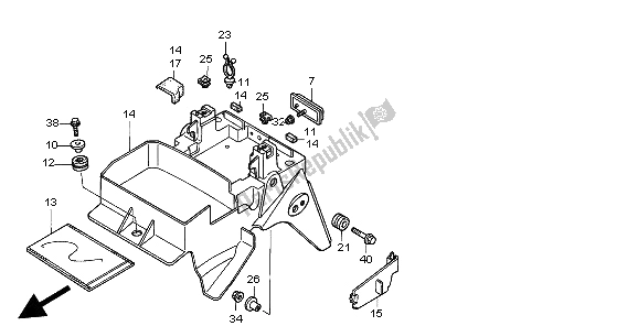 Todas las partes para Guardabarros Trasero de Honda CBR 600F 1998