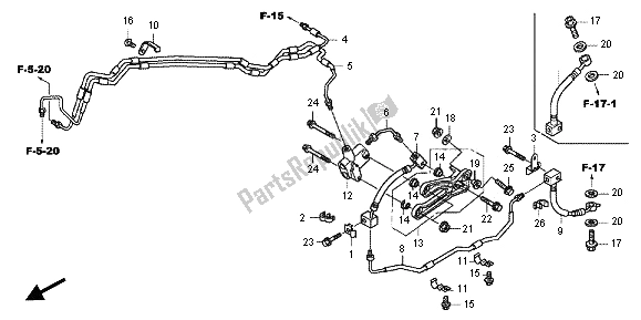 Tutte le parti per il Tubo Del Freno del Honda VFR 1200F 2013