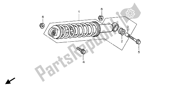 Todas as partes de Almofada Traseira do Honda XR 70R 2000