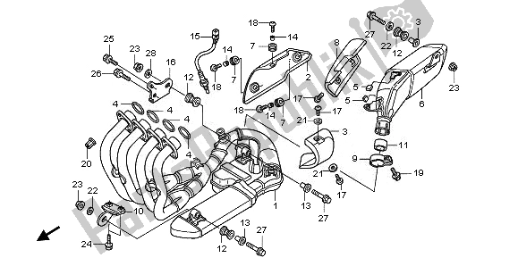 Tutte le parti per il Silenziatore Di Scarico del Honda CB 600F Hornet 2010