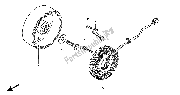 Wszystkie części do Generator Honda CBR 600F 2005