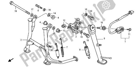 Alle onderdelen voor de Staan van de Honda CBF 1000 FS 2012