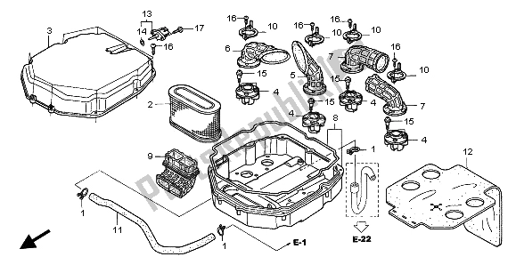 Todas las partes para Filtro De Aire de Honda ST 1300 2003