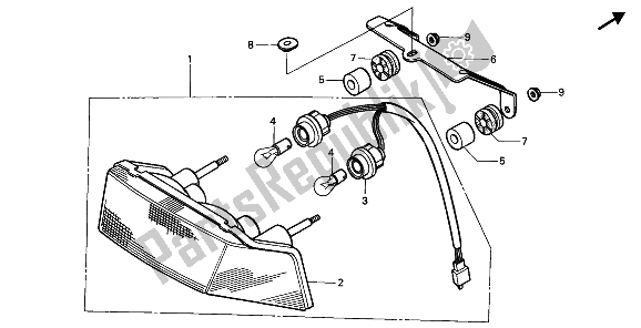 Alle onderdelen voor de Achterlicht van de Honda CBR 600F 1990