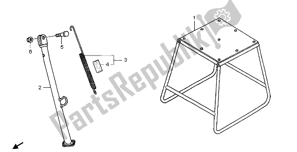 All parts for the Stand of the Honda CRF 450X 2006