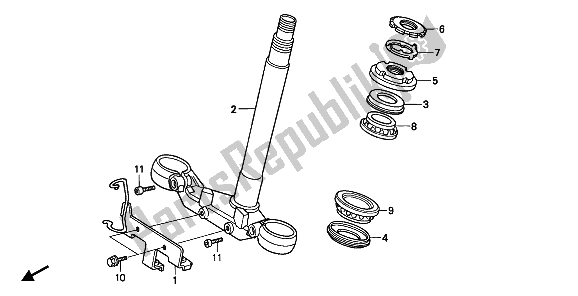 Toutes les pièces pour le Potence De Direction du Honda CBR 1000F 1993