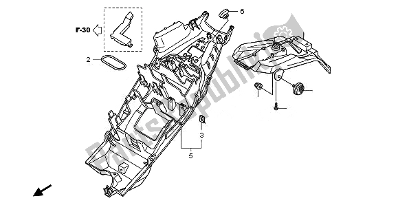 Todas las partes para Guardabarros Trasero de Honda CB 1000 RA 2011