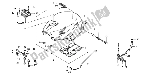 Wszystkie części do Zbiornik Paliwa Honda NSR 125R 2001