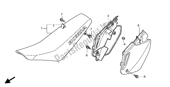 Todas las partes para Asiento de Honda CR 85R SW 2007