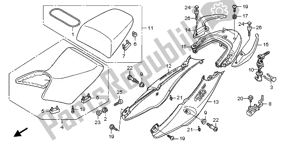 Tutte le parti per il Sedile E Cofano Posteriore del Honda CBF 1000 2010