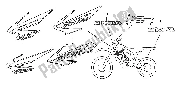 Todas las partes para Marca de Honda CRF 450X 2005