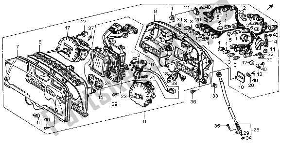 All parts for the Meter (mph) of the Honda GL 1500 SE 1995