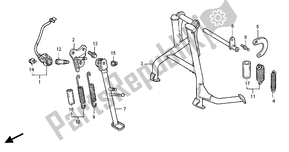 All parts for the Stand of the Honda CBR 600F 2001