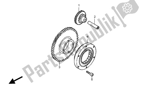 Todas as partes de Embreagem De Partida do Honda CB 600F Hornet 2002