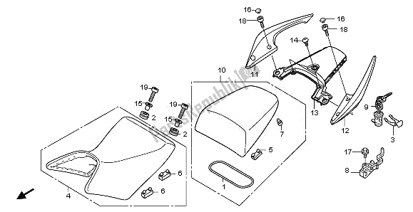 All parts for the Seat of the Honda CBF 1000F 2011